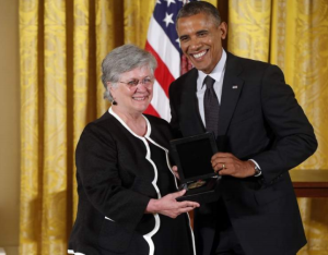 Ellen Donohue with President Obama